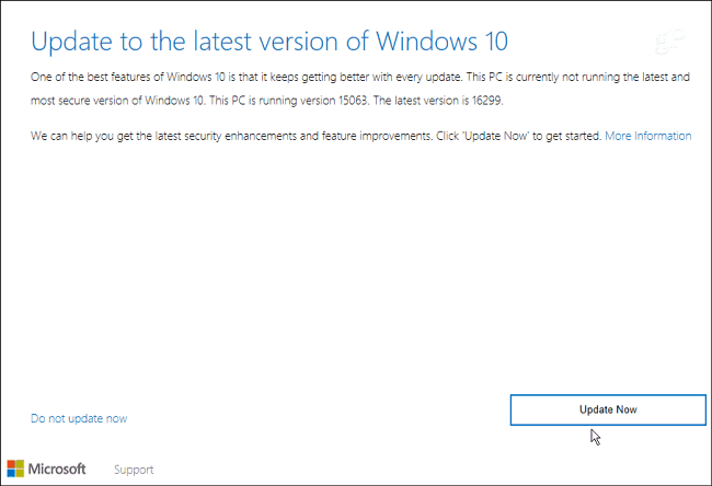pomoćnik za ažuriranje sustava Windows 10