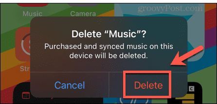 iphone izbrisati glazbenu aplikaciju