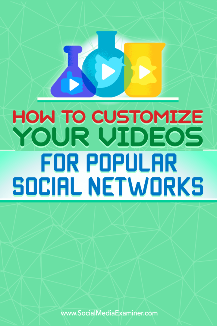 Savjeti kako prilagoditi svoje videozapise za bolju izvedbu na vrhunskim društvenim mrežama.