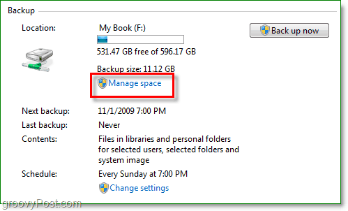 Sigurnosna kopija sustava Windows 7 - upravljajte sigurnosnim kopijama diska
