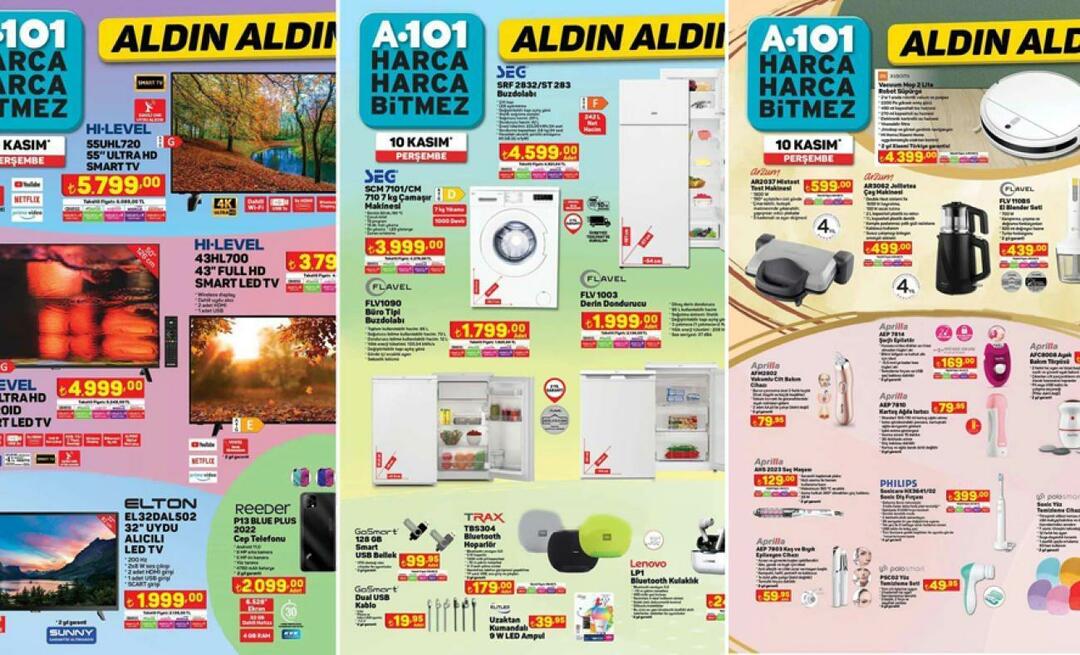 Koji su sniženi proizvodi A101 katalog 10.11.