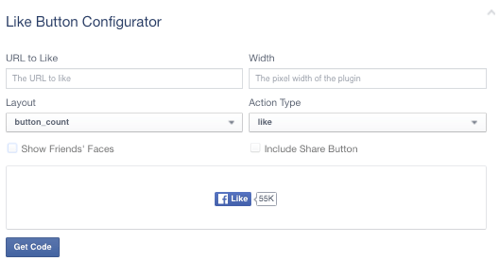 facebook poput konfiguracije gumba