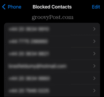 iphone popis blokiranih kontakata
