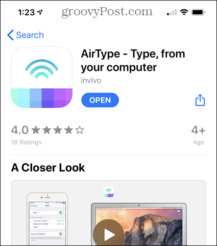 AirType u App Storeu
