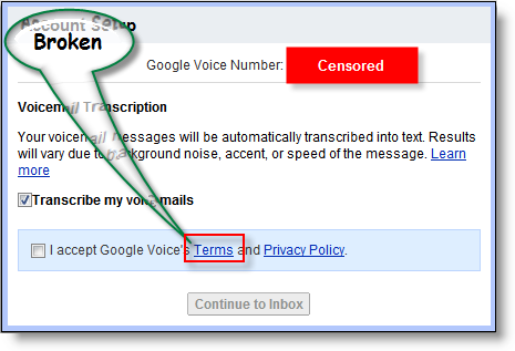 Prekinuta je veza s uslugama Google Voice