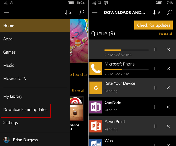 aplikacije za ručno ažuriranje Windows 10 Mobile