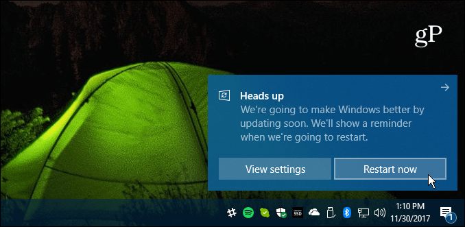 Ponovno pokretanje Potrebno je kumulativno ažuriranje sustava Windows 10