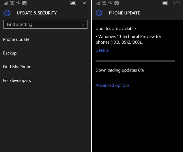 Microsoft isporučuje Windows 10 Mobile Preview Build 10512