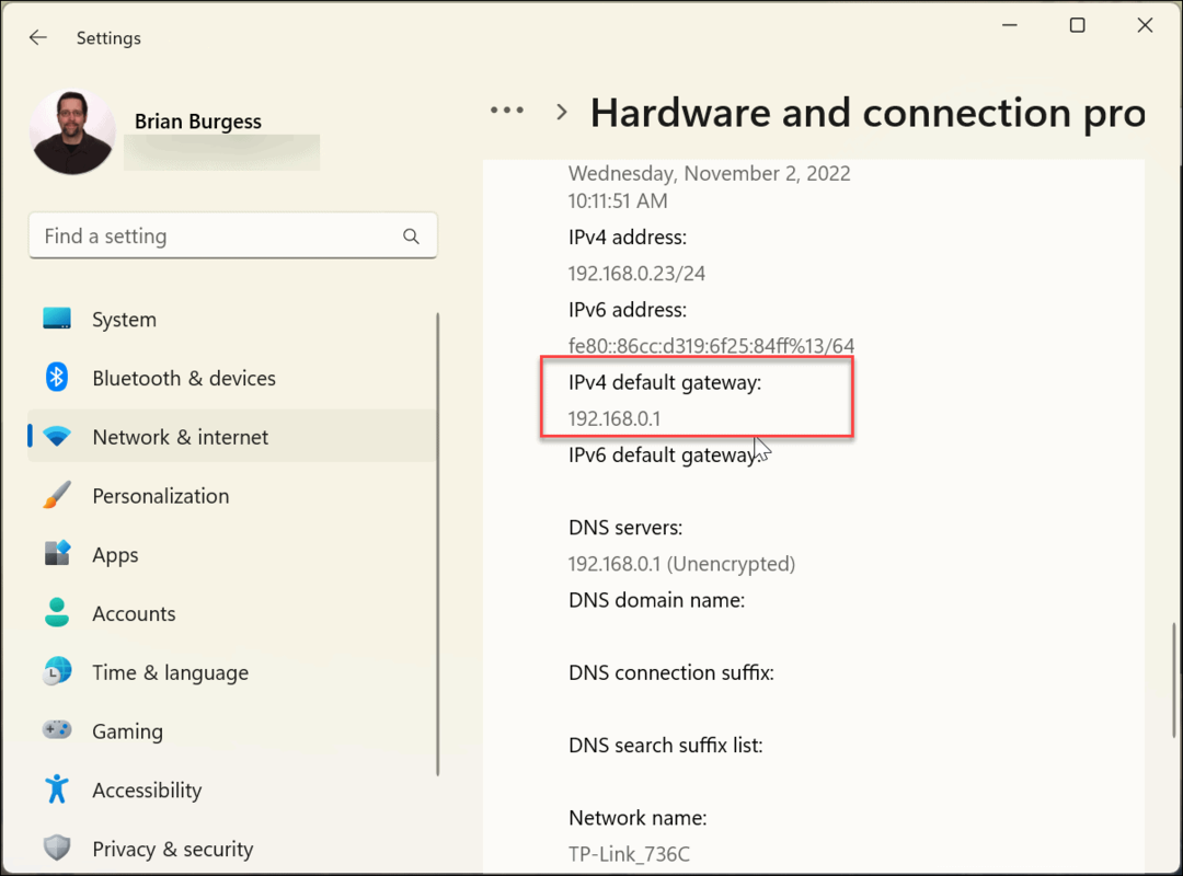 Pronađite IP adresu svog usmjerivača u sustavu Windows 11