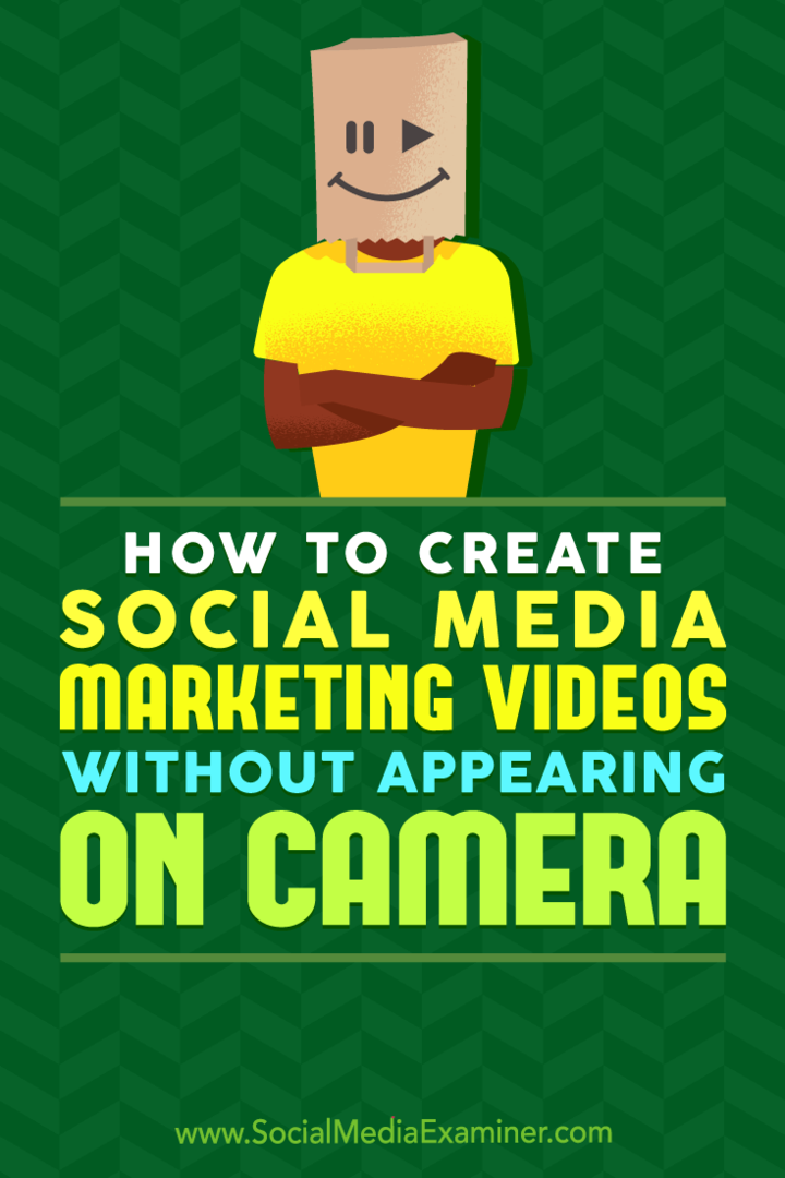 Kako stvoriti videozapise o marketingu društvenih medija bez pojavljivanja pred kamerom, Megan O'Neill na ispitivaču društvenih medija.