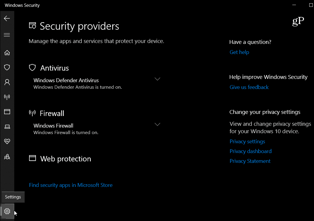 Što je novo u sustavu Windows 10. listopada 2018. Ažurirajte sigurnosne postavke