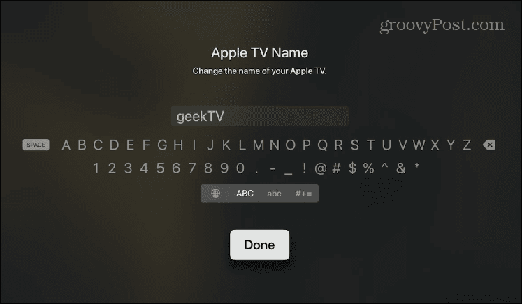Promijenite naziv svog Apple TV-a