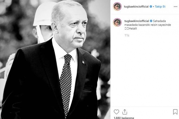 Tuğba Ekinci dijeljenje predsjednika Erdoğana