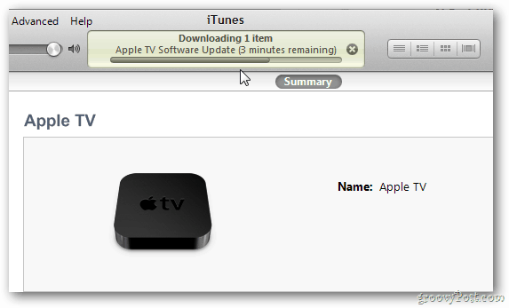 Napredak ažuriranja Apple TV-a