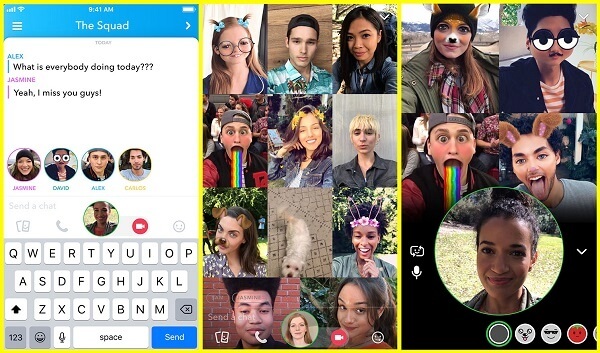 Snapchat uvodi grupni video chat za do 16 osoba.