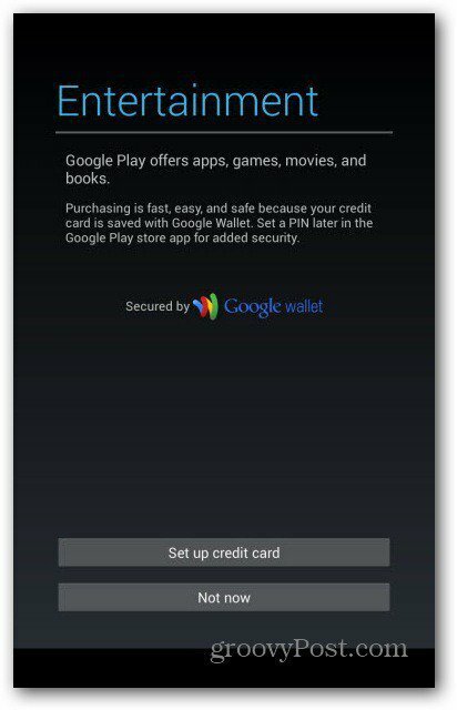 Korisnički računi Nexus 7 - Google novčanik
