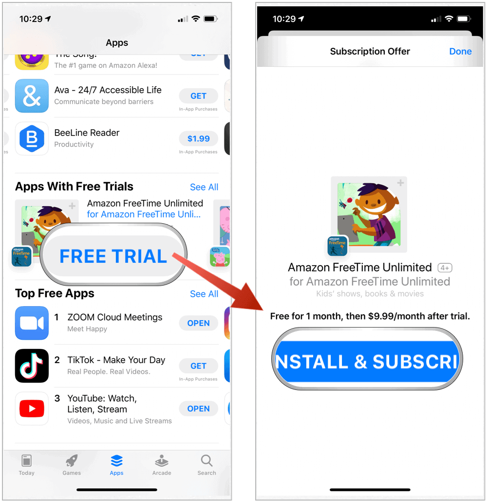 App Store Besplatni probni uvjeti