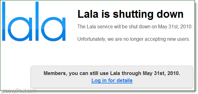 lala.com se isključuje