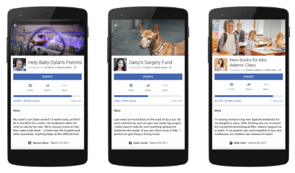 Facebook proširuje dobrotvorne alate za osobne korisnike i Facebook Live.