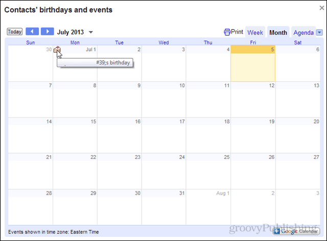 rođendani u google kalendaru