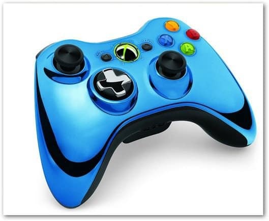Xbox 360 krom krom kontroler plave boje