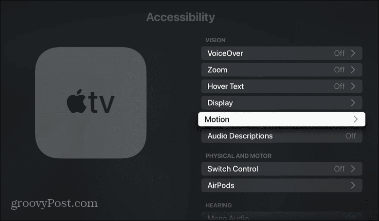 Onemogućite automatsku reprodukciju videa i zvuka na Apple TV-u