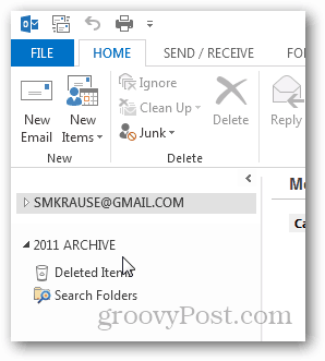 kako stvoriti pst datoteku za Outlook 2013 - novi pst