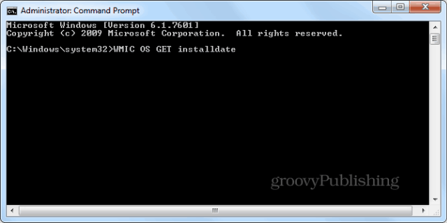 Promatranje wm-a cmd datuma instalacije za Windows