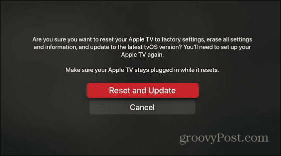 resetirati Apple TV