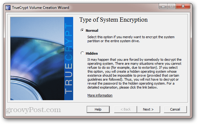 TrueCrypt: Vrsta šifriranja sustava