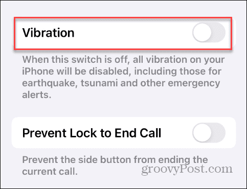 Isključite vibraciju na iPhoneu