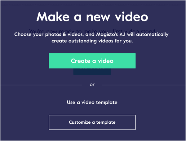 Stvorite videozapis u Magistu pomoću svojih fotografija i videoisječaka ili radite na predlošku videozapisa.