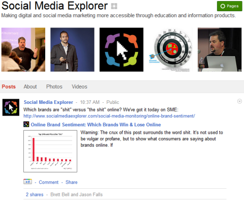 Google+ stranice - Istraživač društvenih medija