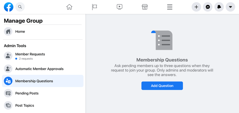 facebook upravljati grupnom opcijom ističući mogućnost članstva