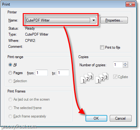 kako spremiti bilo koji dokument kao PDF pomoću funkcije ispisa i cutepdf-a