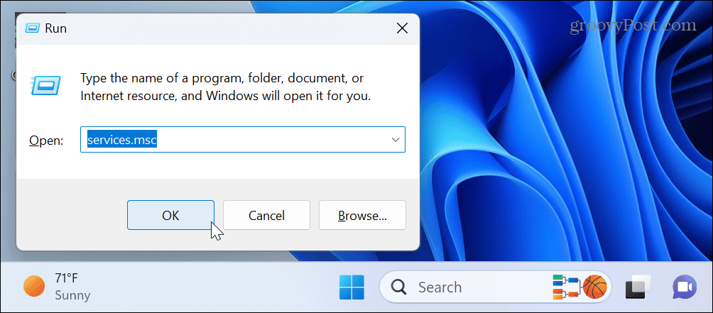 Ispravite pogrešku Windows Update 0x8007001d