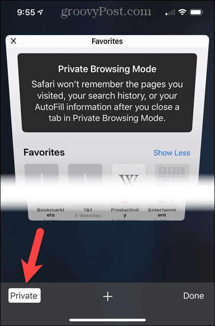 Isključite privatno u Safariju na iOS-u