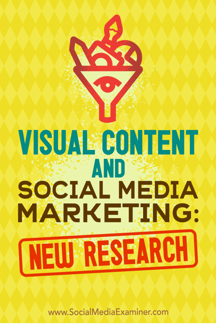 Marketing vizualnih sadržaja i društvenih medija: novo istraživanje Michelle Krasniak na ispitivaču društvenih medija.