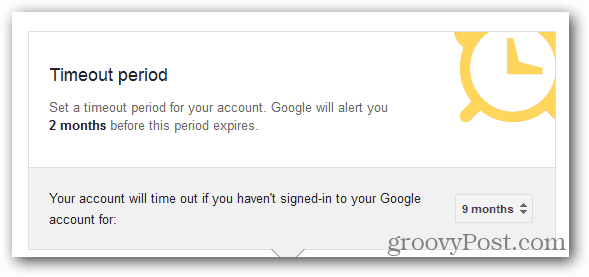 Razdoblje Google Inactive Account Manager