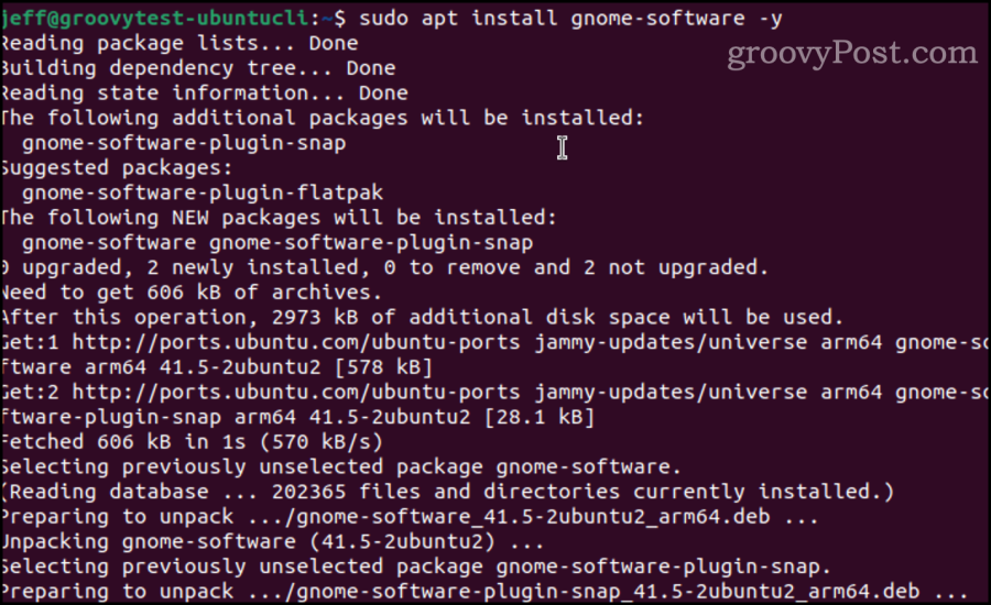 apt instalirati gnome softver