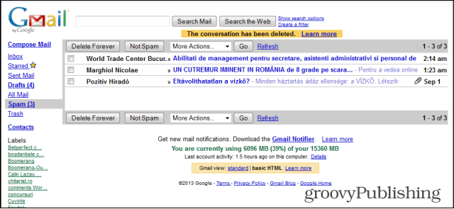Gmail stari stil html