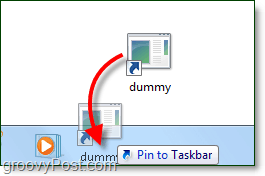 pin prečac na programskoj traci Windows 7