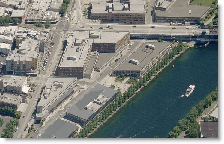 Bing Maps Pogled iz ptičje perspektive - Google sjedište u Seattleu - Fremont Wa