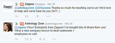 zappos reputacija tweet