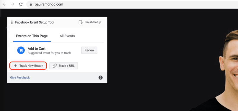 Pratite opciju New Button u alatu za postavljanje događaja na Facebooku