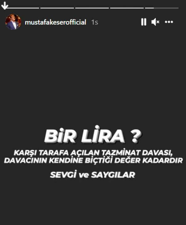 Objava Mustafe Kesera na Instagramu