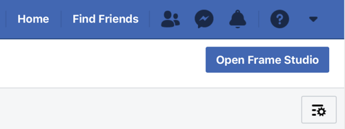 Kako promovirati svoj događaj uživo na Facebooku, korak 1, opcija Open Frame Studio na Facebooku