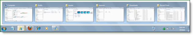 Pročitajte kako napraviti traku sa zadacima da se automatski prikazuje zadnji aktivni prozor u sustavu Windows 7