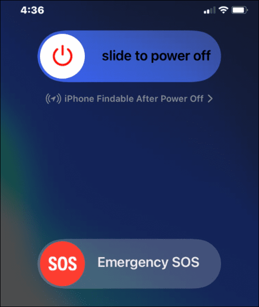 SOS klizač za hitne slučajeve iPhone