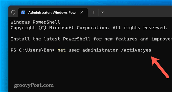 Omogućite administratora na Windows 11